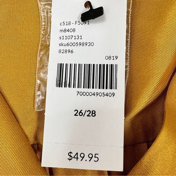 Lane Bryant Gold V Neck Blouse - Picture 7 of 10